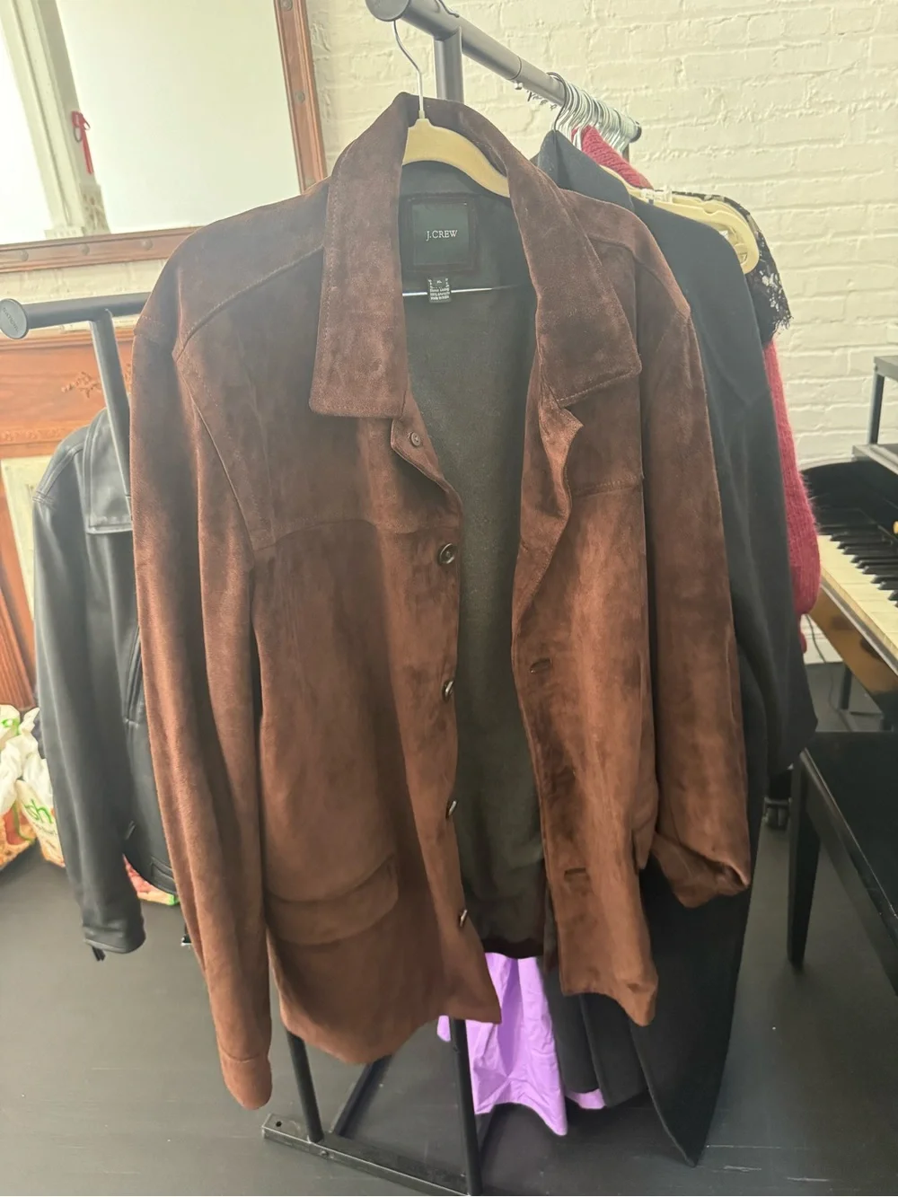Vintage J. Crew Chocolate Brown Suede Jacket